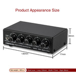 3-Kanal-Mischer Front-Stereo-Verstärker mit Höhen-/Mitten-/Bassregler, USB 5V Stromversorgung, US-Stecker, B056