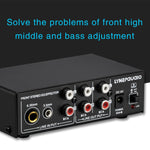 3-Kanal-Mischer Front-Stereo-Verstärker mit Höhen-/Mitten-/Bassregler, USB 5V Stromversorgung, US-Stecker, B056