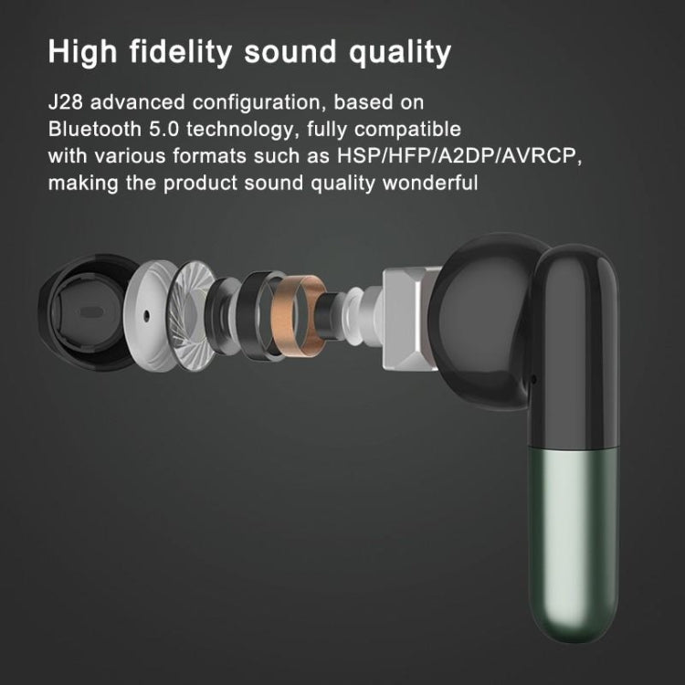 J28 TWS Kabellose Bluetooth Ohrhörer LED Digitalanzeige HIFI Musik Sport Ohrhörer