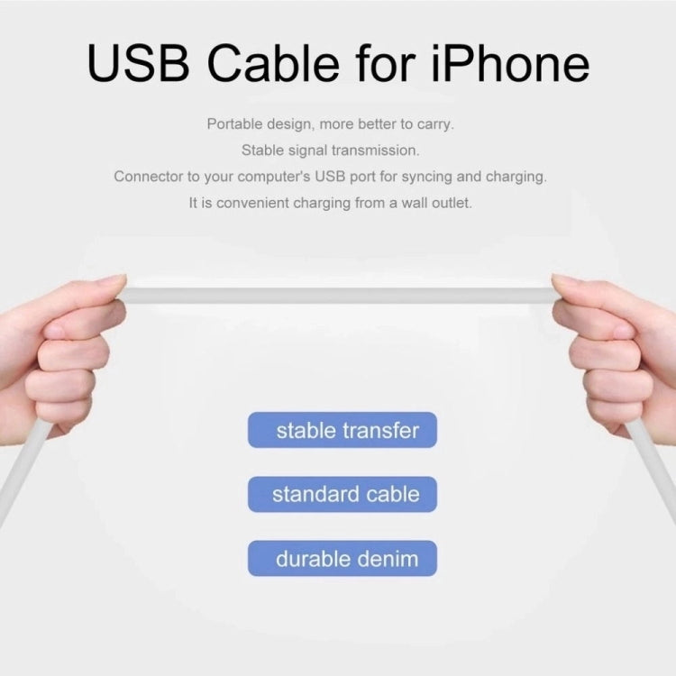 XJ-51 3A USB zu 8-Pin Schnellladekabel für iPhone 12 Serie, Länge: 1m, 1m