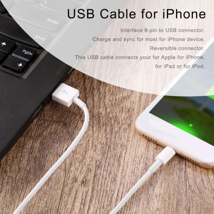 XJ-51 3A USB zu 8-Pin Schnellladekabel für iPhone 12 Serie, Länge: 1m, 1m