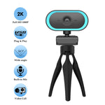 C11 2K Bildqualität HD ohne Verzerrung 360 Grad drehbar Eingebautes Mikrofon Klare Klang-Webcams mit Stativ