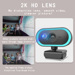 C11 2K Bildqualität HD ohne Verzerrung 360 Grad drehbar Eingebautes Mikrofon Klare Klang-Webcams mit Stativ