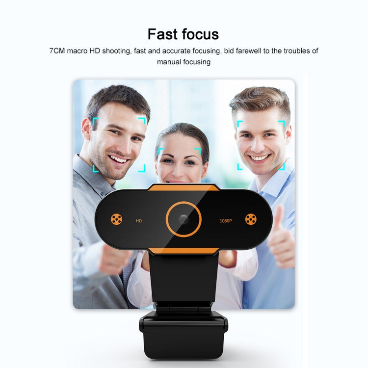 312 1080P HD USB 2.0 PC Desktop Kamera Webcam mit Mikrofon, Kabellänge: ca. 1,3m, Standard, mit Stativ, Blickschutz