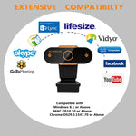 312 1080P HD USB 2.0 PC Desktop Kamera Webcam mit Mikrofon, Kabellänge: ca. 1,3m, Standard, mit Stativ, Blickschutz