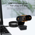 312 1080P HD USB 2.0 PC Desktop Kamera Webcam mit Mikrofon, Kabellänge: ca. 1,3m, Standard, mit Stativ, Blickschutz