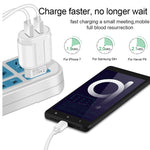 Doppel USB Tragbares Reise-Ladegerät + 1 Meter USB zu 8 Pin Datenkabel, US-Stecker