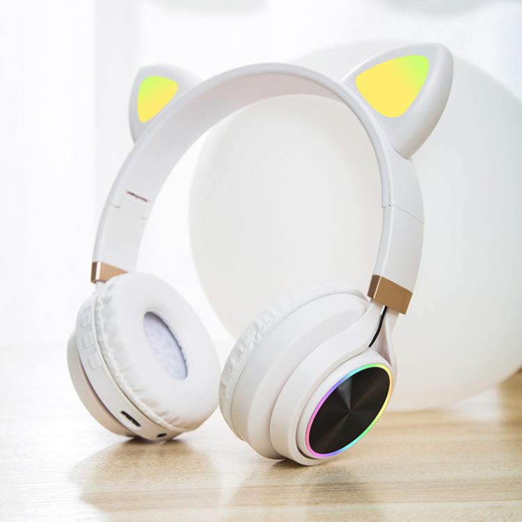 P28 Katzenohr-Kopfhörer, kabelgebundenes Musik-Stereo-Headset mit Mikrofon