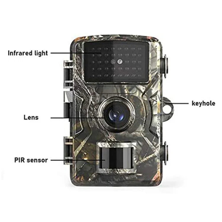 DL001 Wildkamera 12MP 1080P 26 IR LEDs 940nm Nachtsicht, DL001