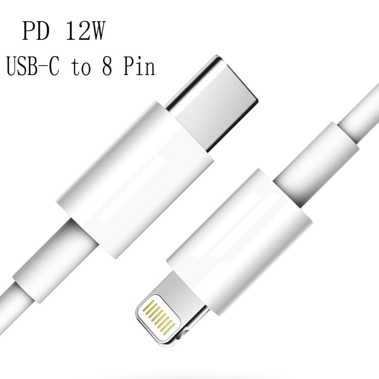 XJ-61 12W USB-C / Type-C zu 8-Pin PD Schnellladekabel, 1m, 1,5m, 2m