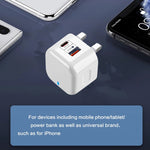YSY-6087PD 20W PD3.0 + QC3.0 Dual Fast Charge Reise-Ladegerät mit Typ-C auf Typ-C Datenkabel, EU-Stecker, US-Stecker, UK-Stecker
