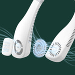 Freihand Mini USB Nackenventilator - Wiederaufladbarer tragbarer Kopfhörer-Design tragbarer Nackenband-Ventilator, 3 Stufen Luftstrom, 360 Grad freie Drehung, perfekt für Sport, Büro und Outdoor