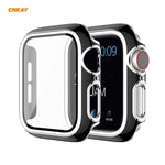 ENKAY Hat-Prince Vollflächige, galvanisierte PC-Schutzhülle + Displayschutz aus gehärtetem Glas für Apple Watch Series 6 / 5 / 4 / SE 40 mm