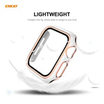 ENKAY Hat-Prince Vollflächige, galvanisierte PC-Schutzhülle + Displayschutz aus gehärtetem Glas für Apple Watch Series 6 / 5 / 4 / SE 40 mm