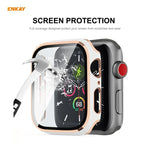 ENKAY Hat-Prince Vollflächige, galvanisierte PC-Schutzhülle + Displayschutz aus gehärtetem Glas für Apple Watch Series 6 / 5 / 4 / SE 40 mm