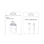 PD 20W PD 3.0 Reise-Schnellladegerät Netzteil mit USB-C / Typ-C auf 8-Pin-Schnelllade-Datenkabel, AU-Stecker