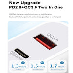 20W PD Typ-C + QC 3.0 USB-Schnittstelle Schnelllade-Reise-Ladegerät mit USB zu Typ-C Schnelllade-Datenkabel, EU-Stecker, US-Stecker, AU-Stecker