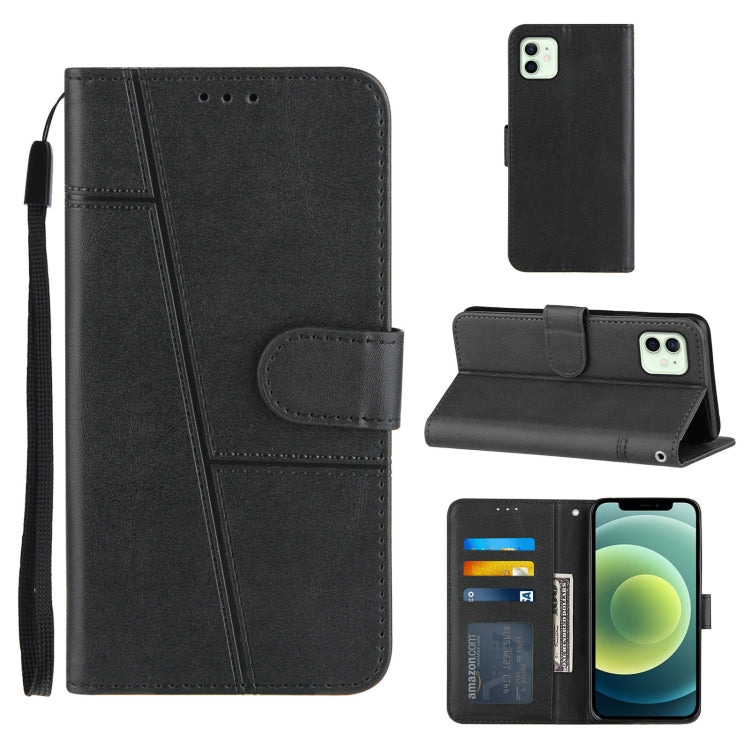 Stitching Calf Texture Buckle Horizontal Flip Leather Case with Holder & Card Slots & Wallet & Lanyard, For iPhone 12 mini, For iPhone 11, For iPhone 11 Pro, For iPhone 11 Pro Max, For iPhone XS / X, For iPhone XR, For iPhone XS Max                    ...