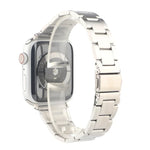 Abnehmbares Armband mit drei Perlen aus Edelstahl von Xiaoman, passend für Serie 7 (45 mm), 6, SE, 5, 4 (44 mm), 3, 2, 1 (42 mm) und Serie 7 (41 mm), 6, SE, 5, 4 (40 mm) sowie 3, 2, 1 (38 mm).