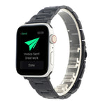 Abnehmbares Armband mit drei Perlen aus Edelstahl von Xiaoman, passend für Serie 7 (45 mm), 6, SE, 5, 4 (44 mm), 3, 2, 1 (42 mm) und Serie 7 (41 mm), 6, SE, 5, 4 (40 mm) sowie 3, 2, 1 (38 mm).