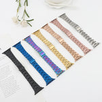 Abnehmbares Armband mit drei Perlen aus Edelstahl von Xiaoman, passend für Serie 7 (45 mm), 6, SE, 5, 4 (44 mm), 3, 2, 1 (42 mm) und Serie 7 (41 mm), 6, SE, 5, 4 (40 mm) sowie 3, 2, 1 (38 mm).