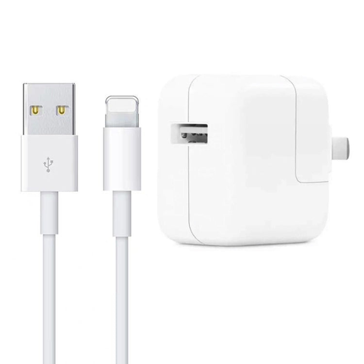 12W USB-Ladegerät + USB auf 8-Pin-Datenkabel für iPad / iPhone / iPod Serie, US-Stecker