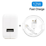 12W USB-Ladegerät + USB-auf-8-Pin-Datenkabel für iPad / iPhone / iPod Serie, EU Stecker