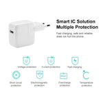 12W USB-Ladegerät + USB-auf-8-Pin-Datenkabel für iPad / iPhone / iPod Serie, EU Stecker