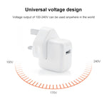 12W USB-Ladegerät + USB-zu-8-Pin-Datenkabel für iPad-/iPhone-/iPod-Serie, UK-Stecker