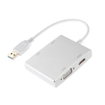 WS-03 4-in-1 USB 3.0 zu VGA + HDMI + DVI + RJ45 Netzwerkkarten Ethernet Konverter