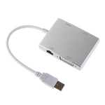 WS-03 4-in-1 USB 3.0 zu VGA + HDMI + DVI + RJ45 Netzwerkkarten Ethernet Konverter