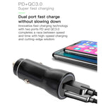 P21 Portable PD 20W + QC 3.0 18W Dual Ports Fast Car Charger, P21 Car Charger