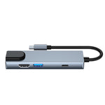 6-in-1 Typ-C zu HDMI + RJ45 + SD/TF + PD + USB HUB Adapter