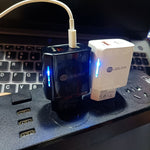 TE-PD01 PD 20W + QC3.0 USB-Doppelanschluss-Schnellladegerät mit Kontrollleuchte, EU-Stecker