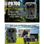 PR700 1080P Wildkamera mit Bewegungserkennung, Nachtsicht-Camcorder für Outdoor-Tracking-Scan-Auslösung, PR700