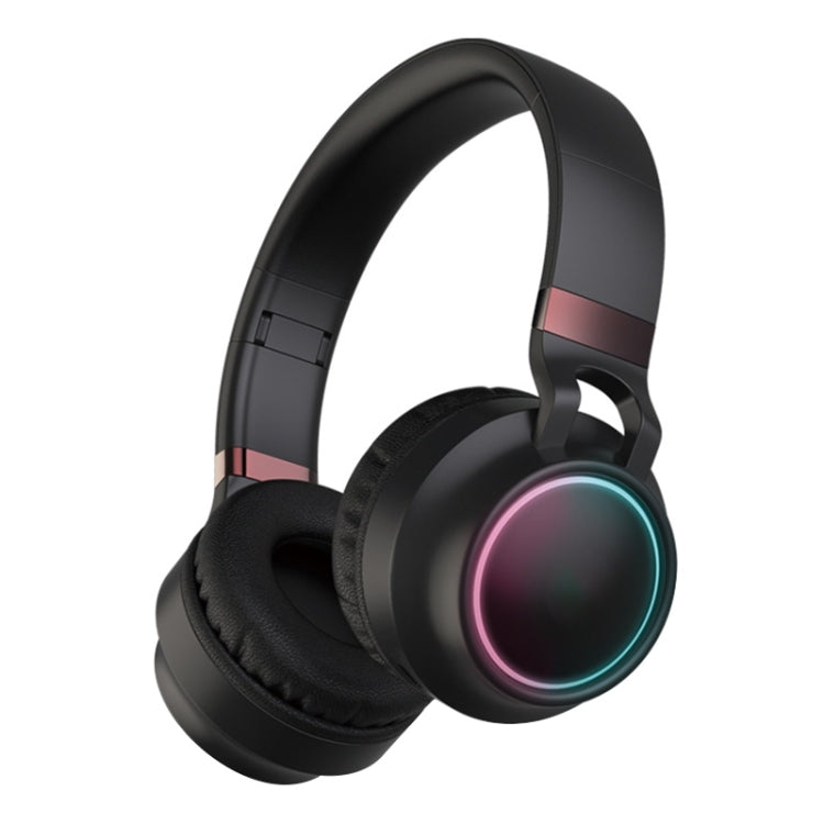 Bunte LED Bluetooth 5.0 Kopfhörer Faltbar Kabelloses HiFi Stereo Headset mit Mikrofon, Unterstützt TF-Karte / 3,5mm AUX