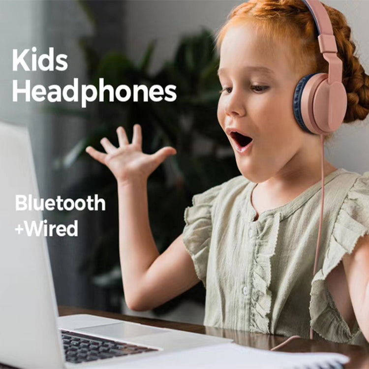 BOBo Kinder Geschenk Bluetooth 5.0 Bass Geräuschunterdrückendes Stereo Kabelloses Headset mit Mikrofon, Unterstützt TF-Karte / FM / AUX-in