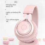 BT06C Niedliches kabelloses Bluetooth 5.0 Headset für Kinder mit Mikrofon LED-Licht Unterstützung Aux-in