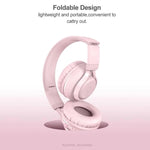 BT06C Niedliches kabelloses Bluetooth 5.0 Headset für Kinder mit Mikrofon LED-Licht Unterstützung Aux-in