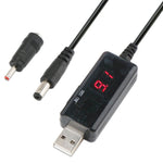 KWS-912V USB Boost-Wandler DC 5V zu 9V 12V Konverterkabel + 3,5x1,35mm Stecker-Set, 5V zu 9V / 12V