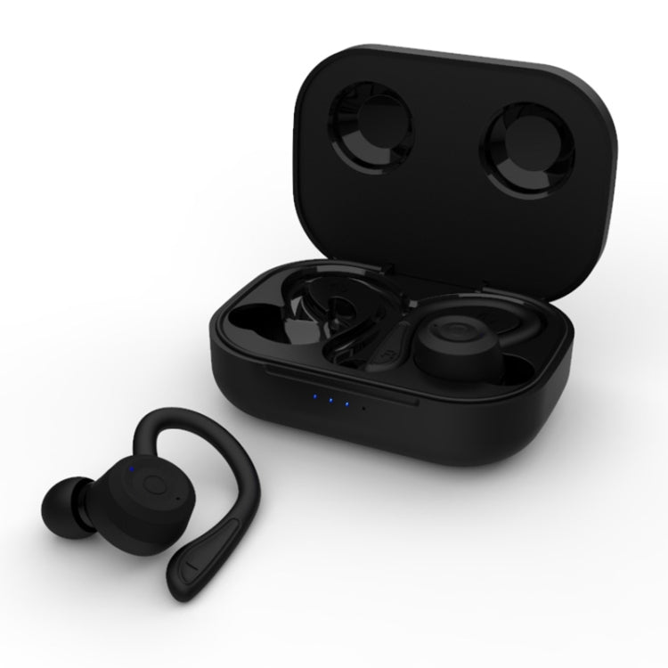 T20 TWS Bluetooth Ohrhaken Kabellose Sportkopfhörer mit Ladebox IPX6 Wasserdicht Geräuschunterdrückung Ohrhörer