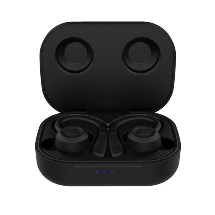 T20 TWS Bluetooth Ohrhaken Kabellose Sportkopfhörer mit Ladebox IPX6 Wasserdicht Geräuschunterdrückung Ohrhörer