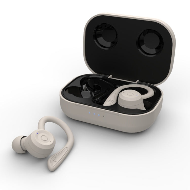 T20 TWS Bluetooth Ohrhaken Kabellose Sportkopfhörer mit Ladebox IPX6 Wasserdicht Geräuschunterdrückung Ohrhörer