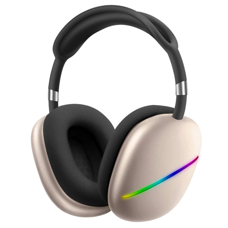 AKZ MAX10 Kopfbügel RGB Kabelloses Bluetooth Musik-Headset mit Mikrofon, unterstützt TF-Karte