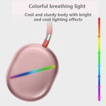AKZ MAX10 Kopfbügel RGB Kabelloses Bluetooth Musik-Headset mit Mikrofon, unterstützt TF-Karte