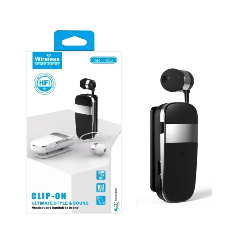 K53 Stereo Kabelloses Bluetooth Headset Anruf-Erinnerung Vibration Clip-on Treiber Auriculares Ohrhörer für Telefon