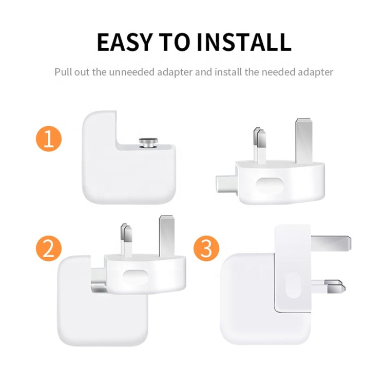 2 STK XJ01 Netzadapter für iPad 10W 12W Ladegerät & MacBook Serienladegerät, UK-Stecker, UK-Stecker