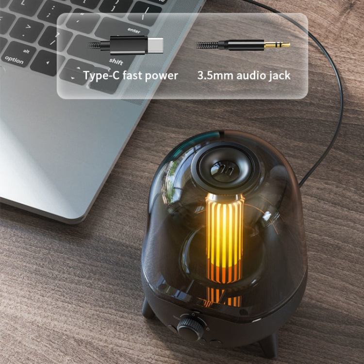LP-20 LED Nachtlicht Kabelloser Bluetooth 5.0 Musiklautsprecher unterstützt TF-Karte / AUX