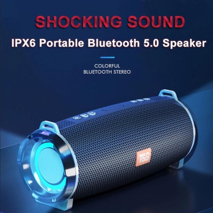 T&G TG192 LED Blinklicht Tragbarer drahtloser Bass 3D Stereo Bluetooth-Lautsprecher, unterstützt FM / TF-Karte / USB