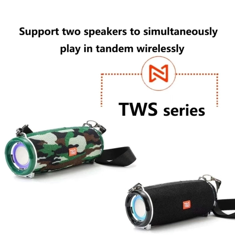 T&G TG192 LED Blinklicht Tragbarer drahtloser Bass 3D Stereo Bluetooth-Lautsprecher, unterstützt FM / TF-Karte / USB